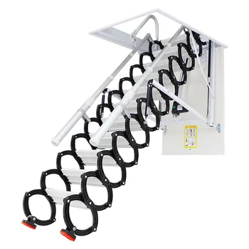 чердачная электрическая телескопическая лестница из алюминиевого сплава бытовая складная лестница подъемная скрытая многофункциональная стрейч-лестница stora  2