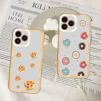 Чехол для телефона Cute Cookies для iPhone 11 12 Mini 13 14 15 Pro Max с прозрачной оболочкой  5