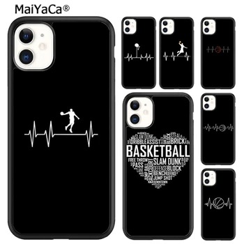 Чехол для Телефона MaiYaCa Basketball Heart Beat Для iphone SE2020 15 14 6 7 8 plus XR XS 11 12 13 pro max Shell Cover coque  5