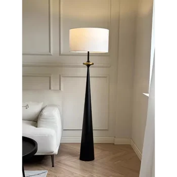 Японский минималистичный железный торшер для гостиной, спальни, большие торшеры, Креативный Атмосферный Тихий Вертикальный светильник  5
